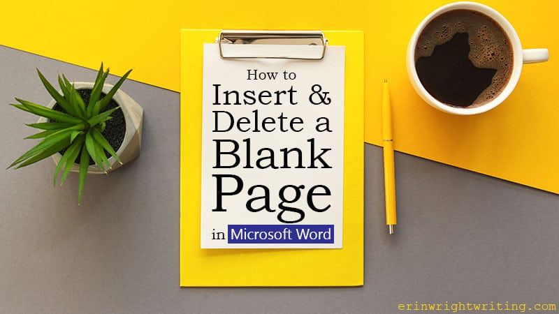 word for mac 2016 remove a blank page